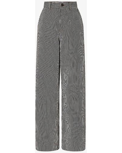 Soeur Alissio Wide-leg High-rise Jeans - Grey