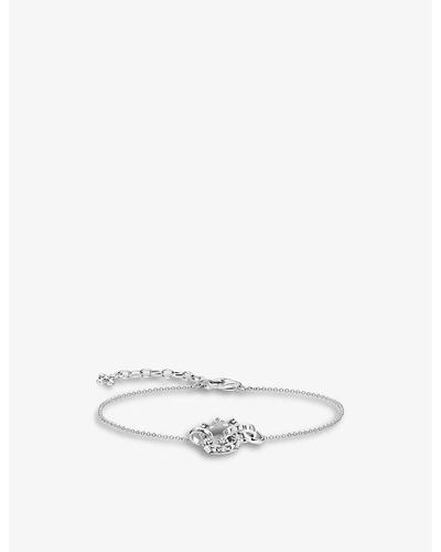Thomas Sabo Crown Sterling-silver And Zirconia Bracelet - White