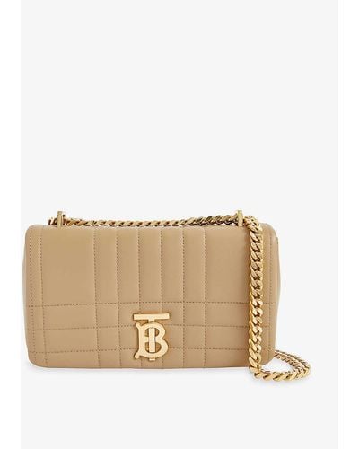 Burberry Lola Small Leather Cross-body Bag - Natural