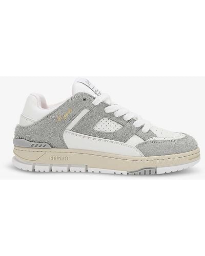 Axel Arigato Area Lo Brushed-suede And Leather Low-top Trainers - White