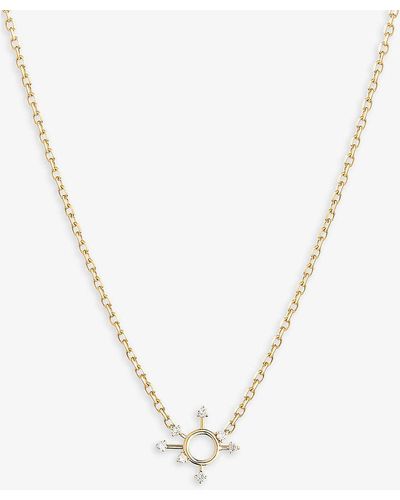 The Alkemistry Ruifier Epta Orb 18ct Yellow-gold And 0.07ct Diamond Necklace - Metallic