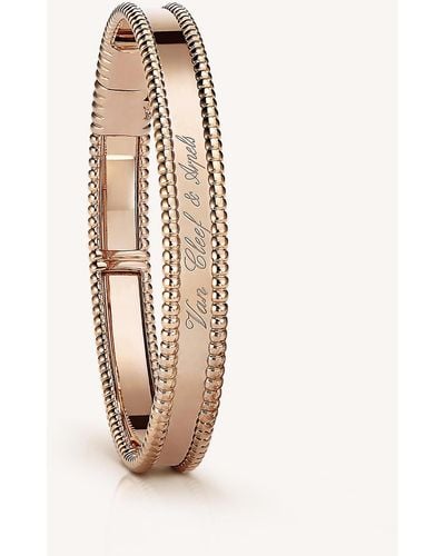 Van Cleef & Arpels Women's Pink Gold Perlée Signature Small Bracelet - Metallic