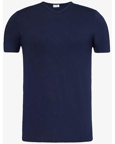 Zimmerli of Switzerland Vy Regular-fit Jersey T-shirt - Blue