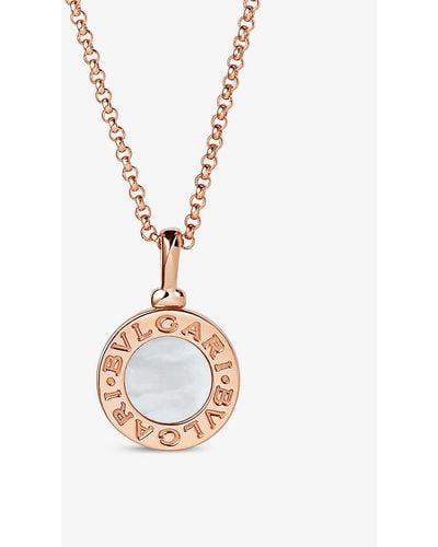 BVLGARI 18ct Rose-gold And Mother-of-pearl Necklace - White