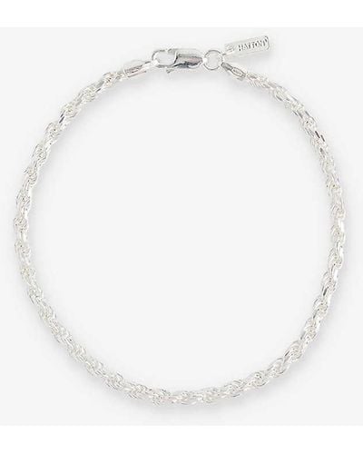 Hatton Labs Twisted Rope Sterling-silver Bracelet - White