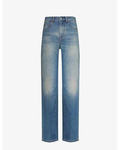 Victoria Beckham Julia Straight-leg High-rise Jeans - Blue