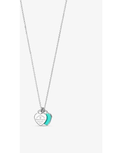 Tiffany & Co. Return To Tiffany Sterling- And Enamel Pendant Necklace - White