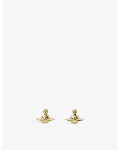 Vivienne Westwood Solid Orb Brass Stud Earrings - Metallic