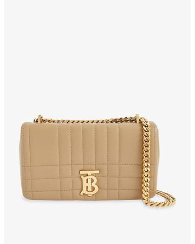 Burberry Lola Small Leather Cross-body Bag - Natural