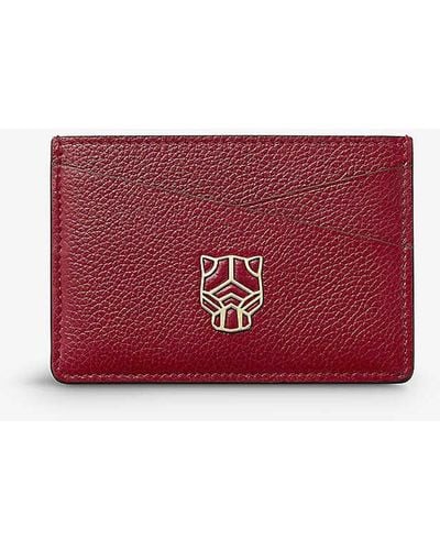 Cartier Panthère Graphique De Leather Card Holder - Red