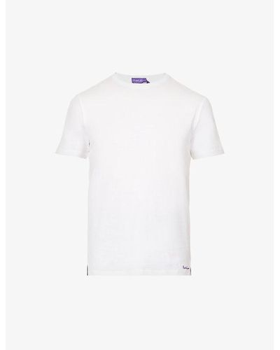 Ralph Lauren Purple Label Brand-embroidered Regular-fit Cotton-jersey T-shirt X - White