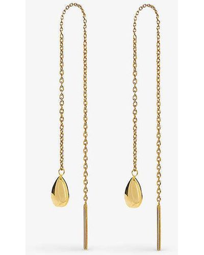 The Alkemistry Vianna 18ct Yellow-gold Chain Threader Earrings - White