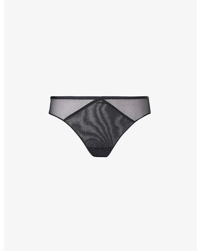 Aubade Nudessence Mid-rise Stretch-woven Brief - Gray