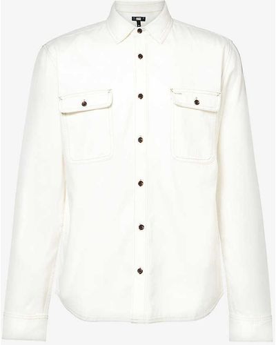 PAIGE Martin Regular-fit Cotton-blend Shirt Xx - White