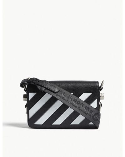 Off-White c/o Virgil Abloh Diagonal-stripe Leather Cross-body Bag - Black