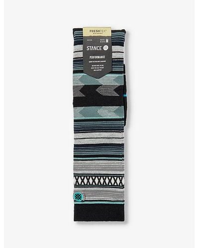 Stance Baron Graphic-pattern Knee-high Stretch-woven Sock - White