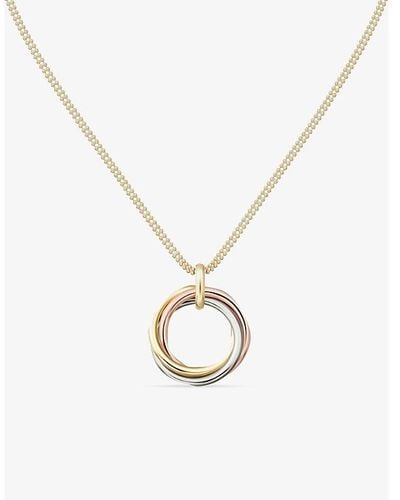 Cartier Trinity Medium 18ct White, Rose And Yellow-gold Pendant Necklace - Metallic