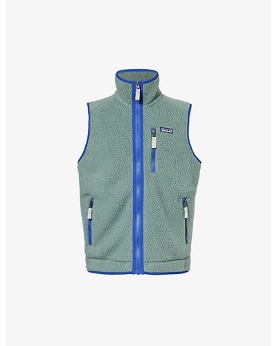 Patagonia Retro Pile High-neck Recycled-polyester Vest X - Blue