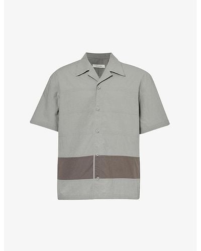 Craig Green Barrel Colour-blocked Regular-fit Cotton Shirt X - Grey