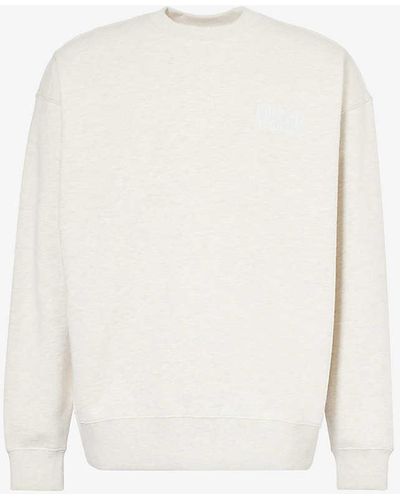 AWAKE NY Awake Brand-embroidered Cotton-jersey Sweatshirt - White