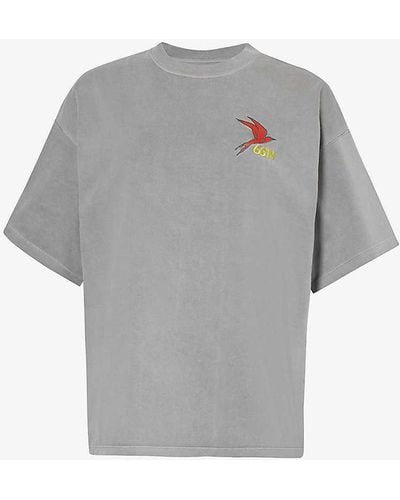 66 North Kria Logo-embroidered Organic-cotton T-shirt - Grey
