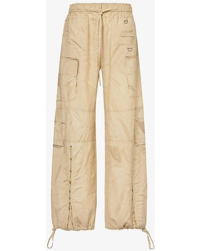 Acne Studios Paginol Linen And Cotton-blend Cargo Trousers - Natural