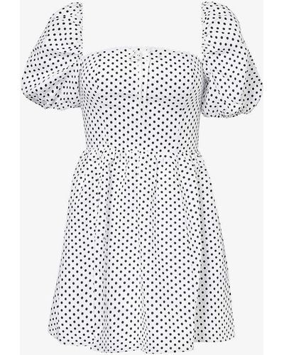 Reformation Malvina Square-neck Linen Mini Dress - White