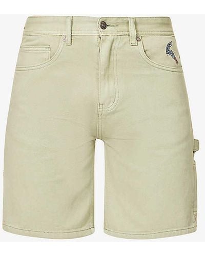 Market Hardware Carpenter Brand-embroidered Cotton Shorts - White