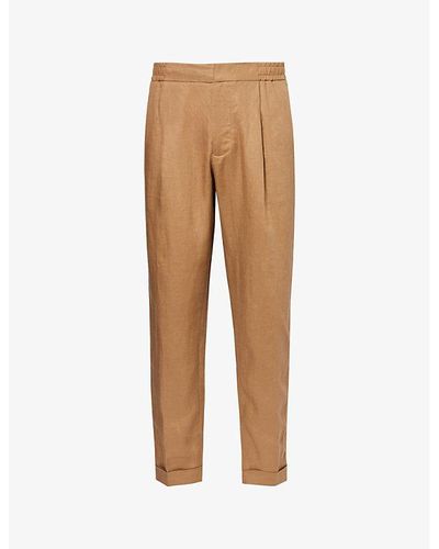 CHE Relaxed-fit High-rise Linen Trouser - Natural