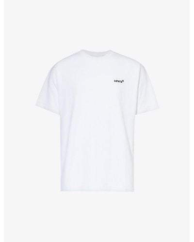 Levi's Brand-embroidered Crewneck Cotton-jersey T-shirt X - White