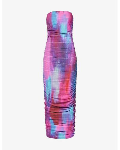 scalloped lace mini dress