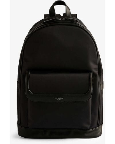 Ted Baker Jackks Branded Nylon Backpack - Black