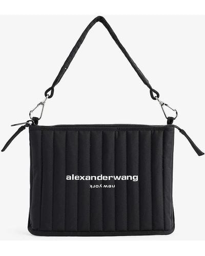 Alexander Wang Elite Tech Woven Shoulder Bag - Black