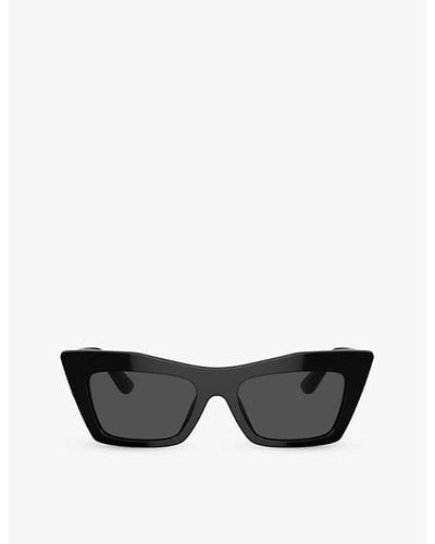 Dolce & Gabbana Dg4435 Cat-eye Frame Acetate Sunglasses - Black