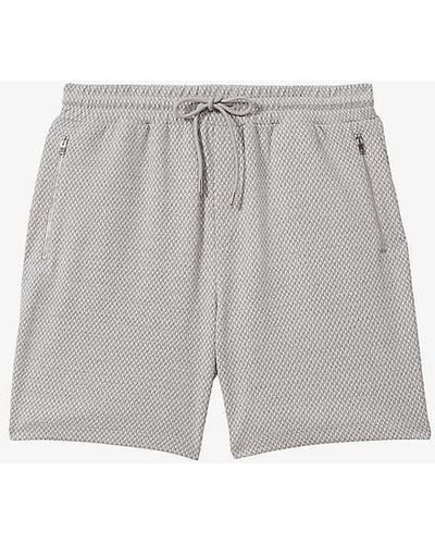 Reiss Penbrook Elasticated-waist Regular-fit Stretch-cotton Shorts X - Grey