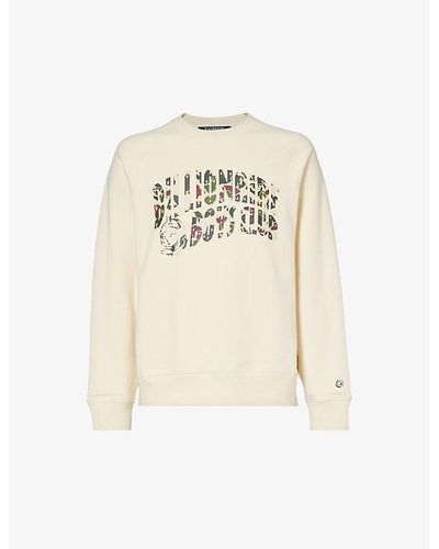 BBCICECREAM Camo Arch Graphic-print Cotton-jersey Sweatshirt - Natural