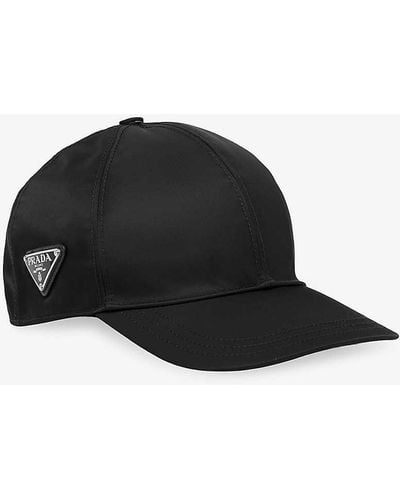 Prada Logo-plaque Recycled-nylon Baseball Cap X - Black