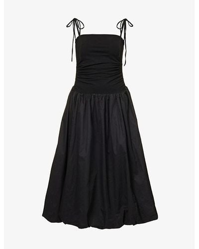 Amy Lynn Alexa Spaghetti-strap Stretch-cotton Maxi Dress X - Black