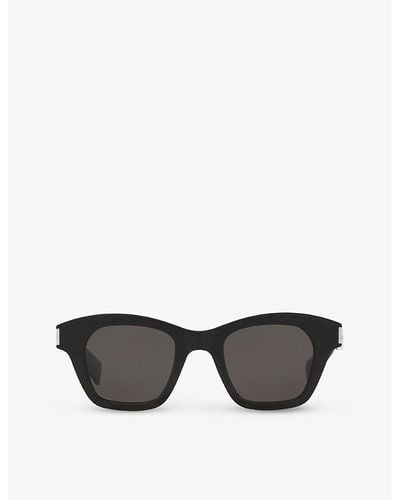 Saint Laurent Sl592 Square-frame Acetate Sunglasses - Gray