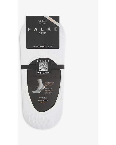 FALKE Step Medium-cut Invisible Cotton-blend Socks - White