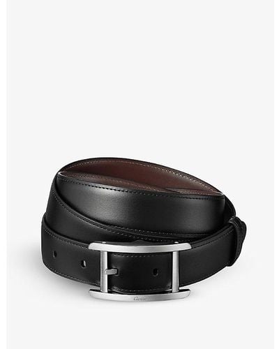 Cartier Tank De Leather Belt - Black