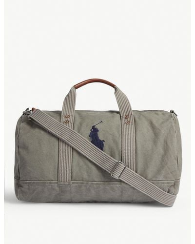 Polo Ralph Lauren Logo Canvas Duffle Bag - Gray
