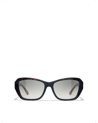 Chanel Ch5516 Butterfly-shape Acetate Sunglasses - Grey