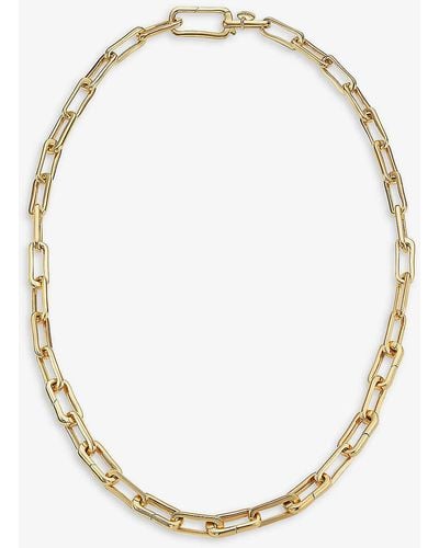 Monica Vinader Alta Capture Charm 18ct Gold-vermeil Link Necklace - Metallic