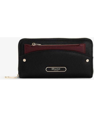 Dune Kalens Zipped Faux-leather Purse - Black