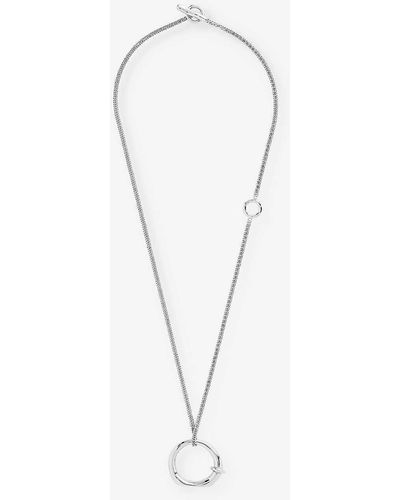 Jil Sander Ring Brass Necklace - White