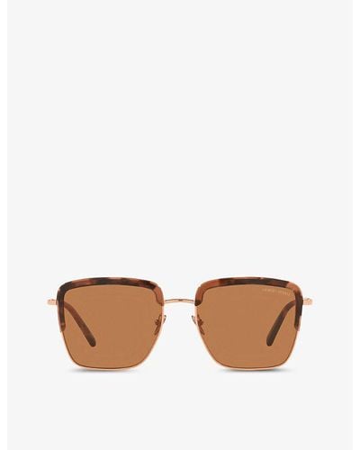 Giorgio Armani Ar6126 Square-frame Acetate Sunglasses - Metallic