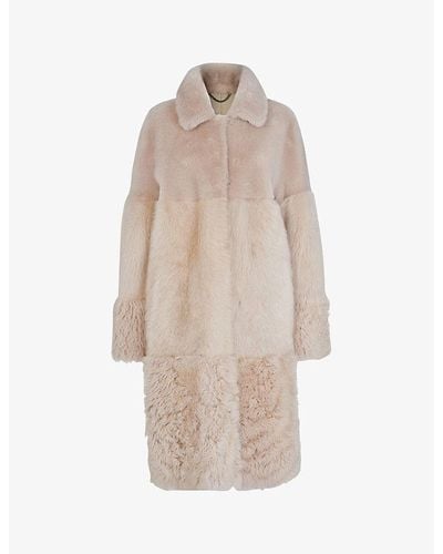 Whistles Cossma Relaxed-fit Shearling Coat - White