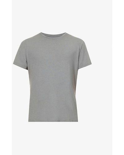 PAIGE Cash Crewneck Cotton-blend T-shirt X - Grey