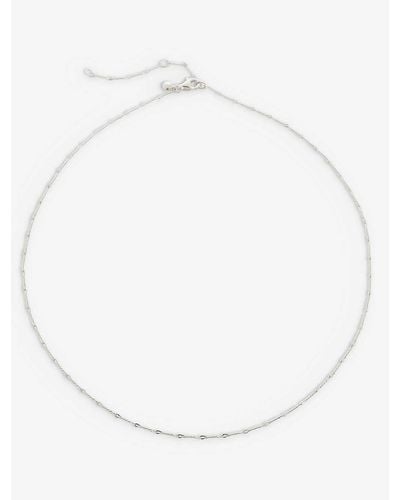Monica Vinader Twist Recycled Sterling- Necklace - White